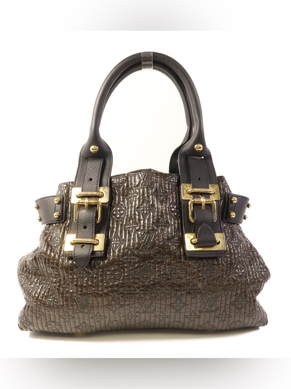 ✨🛍️ Louis Vuitton Black & Dark Brown Monogram Motard Biker Bag Limited Edition - Picture 3 of 9